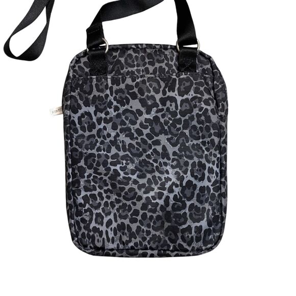 Baggallini Cross Body Grey Animal Print Adjustable Strap Multiple Pockets - Picture 3 of 6